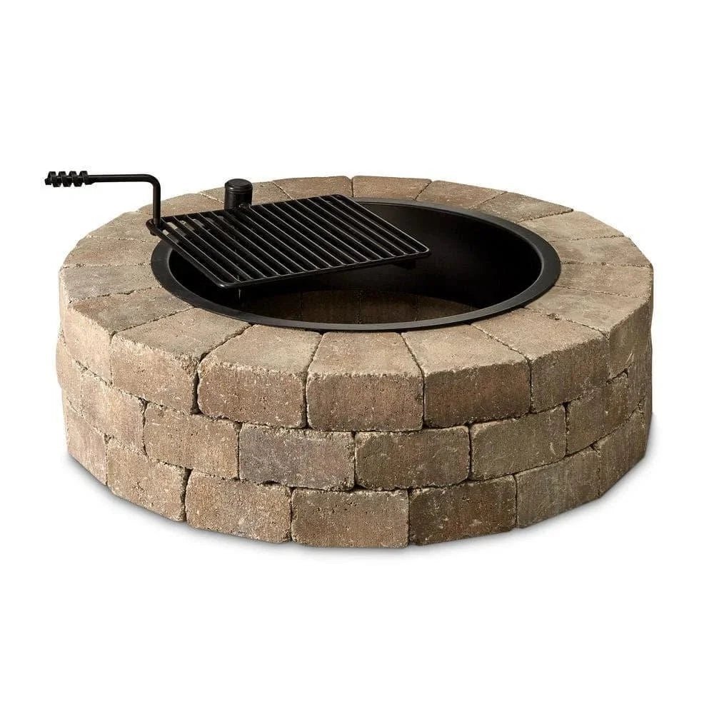 797-2.jpg Necessories Wood Burning Fire Pit Kit 48″ w/ Cooking Grate, Concrete in Santa Fe - Image 1