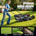SENIX Self-Propelled Gas Lawn Mower, 22in Cutting Blade / 23in Cutting Deck, 150 cc 4-Cycle Made in Briggs & Stratton Engine , 3-In-1, 6-Position Adjustment, 11in Rear Wheels, LSSG-H3 - Image 8