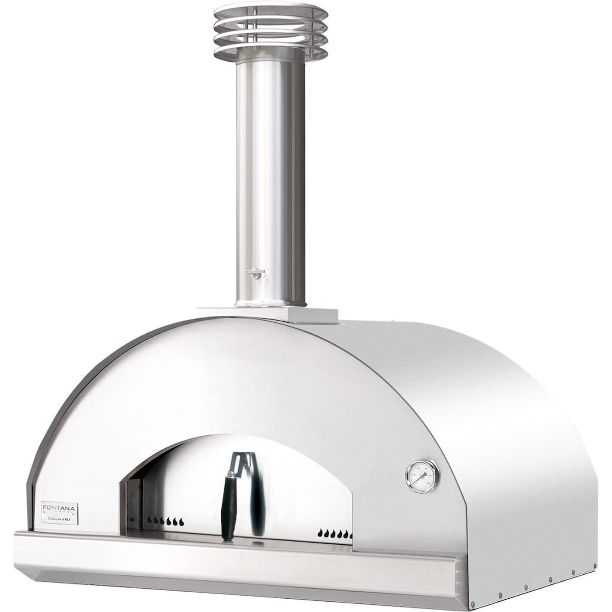 7bc27f9f0efd7ee284ec1ca330f5be64.jpg Fontana Forni Mangiafuoco Wood-Fired Pizza Oven – Stainless – FTMF-S - Image 1