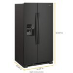 Whirlpool – 33 in. Wide 21 cu. ft. Side-by-Side Refrigerator with LED Interior Lighting – Black - Image 3