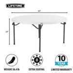Lifetime (12) 60-Inch Round Stacking Tables and (96) Chairs Combo (Commercial) - Image 2