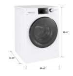 GE – 2.4 Cu. Ft. High Efficiency Stackable Front Load Washer with Steam and Sanitize – White - Image 3
