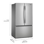 Whirlpool – 36 in. Wide 31 Cu.Ft. French Door Refrigerator with Ice Maker and Family-Sized Capacity – Fingerprint-Resistant Stainless Finish - Image 3