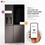 LG LRSOS2706D 27 Cu. Ft. Black Stainless Steel Side-by-Side Smart Refrigerator - Image 3