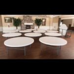 Lifetime (12) 72-Inch Round Tables and Cart Combo (Commercial) - Image 3