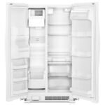 Whirlpool – 36 in. Wide 25 cu. ft. Side-by-Side Refrigerator with Frameless Glass Shelves – White - Image 2