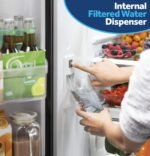 GE – 36 in. Wide 21.9 Cu. Ft. French Door Counter Depth Refrigerator with Internal Water Dispenser – Stainless Steel - Image 5