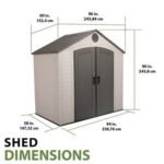 Lifetime 8 Ft. x 5 Ft. Outdoor Storage Shed - Image 8