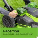 Greenworks 80V 25" Brushless Cordless Self-Propelled Lawn Mower,3 in 1 Dual Blade LawnMover, W/4.0Ah Battery and Rapid Charger Included - Image 6