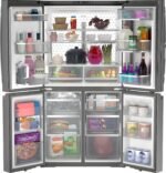 GE Profile – 36 in. Wide 22.9 Cu. Ft. 4-Door French Door Counter-Depth Smart Refrigerator with Dual-Dispense AutoFill Pitcher – Stainless Steel - Image 7