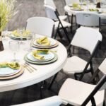 Lifetime 60-Inch Round Stacking Table (4) and Chair (32) Combo - Commercial - Image 16