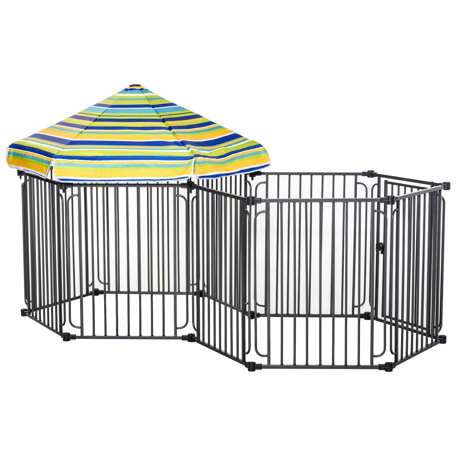 96798a17fe87ae30b.jpg Dog Playpen with Door & Removable Cover for Small & Most Medium Sized Dogs Indoor & Outdoor Use, 47″ H - Image 1