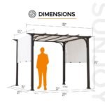 SUNJOY 10x10 White Pergola with Adjustable Canopy Roof - Image 3