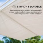 SUNJOY 10x10 Darkeford Metal Pergola with Sling Fabric Canopy - White - Image 8