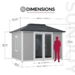 BEYOND SHED 10x12.6 Backyard Office Shed with Floors, Windows, and Lockable Doors - Image 5