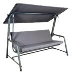 SUNJOY 4-Seat Italian-Made Patio Swing Chair / Bed with Adjustable Canopy and Cushions – Gray - Image 27