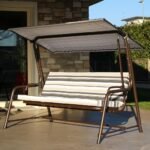 SUNJOY 4-Seat Italian-Made Patio Swing Chair / Bed with Adjustable Canopy and Cushions – Stripe - Image 14