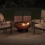 SUNJOY 32 Inch Copper Steel Outdoor Wood Fire Pit with Spark Screen - Image 2