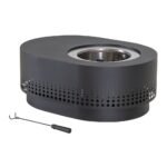SUNJOY 38 Inch Stainless Steel Smokeless Fire Pit with PVC Cover and Poker - Image 12