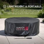 SUNJOY 38 Inch Stainless Steel Smokeless Fire Pit with PVC Cover and Poker - Image 16