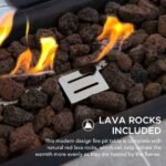 SUNJOY 44 Inch Propane Gas Fire Pit Table with Tile Tabletop & Lava Rocks - Image 11
