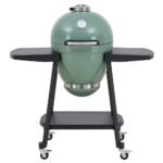 SUNJOY 20 Inch Charcoal Grill, Kamado Grill with Pizza Stone, Ultimate Egg BBQ Grill and Smoker with Wheels - Green - Image 2