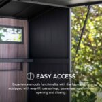 SUNJOY 7' x 3' Outdoor Kitchen / Grill Station with Overhead Lift-Up Door & Folding Sliding Doors for Compact Space - Image 7