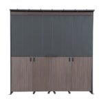 SUNJOY 7' x 3' Outdoor Kitchen / Grill Station with Overhead Lift-Up Door & Folding Sliding Doors for Compact Space - Image 15