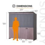 SUNJOY 7' x 3' Outdoor Kitchen / Grill Station with Overhead Lift-Up Door & Folding Sliding Doors for Compact Space - Image 12