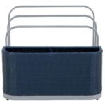 SUNJOY 35 Inch Rust-proof Wicker Pool Float Storage Rack for Floaties - Navy - Image 2