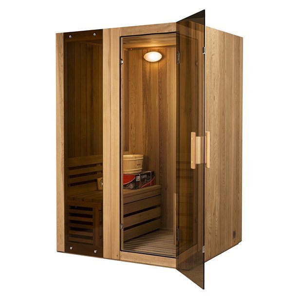 AAAAAAAAAAAA.jpg ALEKO StI2ced Cedar Indoor Wet Dry Sauna Steam Room, 3 kW Harvia KIP Heater, 2 Person - Image 1