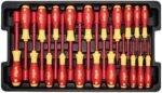 Wiha 32800 Insulated Tool Set with Screwdrivers, Nut Drivers, Pliers, Cutters, Ruler, Knife and Sockets in Rolling Tool Case, 10,000 Volt Tested and 1000 Volt Rated, 80-Piece Set - Image 9