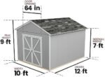 Handy Home Products Rookwood 10×12 Do-It-Yourself Wooden Storage Shed- Does not Include Floor kit, Paint, or Roofing Shingles - Image 8