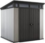 Keter Outdoor Storage Shed, for House, Patio & Yard, Plastic Resin, Artisan, 7×7 Ft, Gray