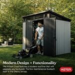 Keter Outdoor Storage Shed, for House, Patio & Yard, Plastic Resin, Artisan, 7×7 Ft, Gray - Image 3