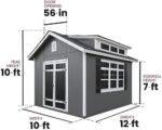 Handy Home Products Windemere 10×12 Do-it-Yourself Wooden Storage Shed with Floor, Beige - Image 8