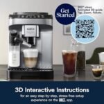 De’Longhi Magnifica Evo Automatic Espresso & Coffee Machine with Auto Milk Frother, Built-in Grinder & Auto-Clean Function – For Latte, Cappuccino, Americano, Iced Coffee, ECAM29084SB , Silver - Image 2