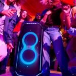 JBL Partybox Ultimate – Multi Purpose Party Speaker, with Wi-fi & Bluetooth Connectivity, Wireless, Lightshow, IPx4 Slashproof, Dual Mic & Guitar Inputs, Handle & Sturdy Wheels, Black - Image 3