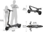 Ausom 2000W Dual Motor Folding Electric Scooter for Adults, Off Road Dual Motor E-Scooter with E-ABS and Dual Disc Brakes, 40Mph Top Speed, 56 Miles Max Range - Image 6