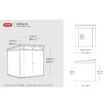 7x 7 Cortina Heavy Duty Plastic Pent Shed - Image 3