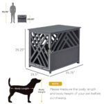Wood Dog Crate Small Dog Cage Furniture Style Dog Kennel Lattice for Indoor Use with a Unique Slant Aesthetic Design - Image 3