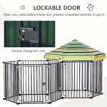 Dog Playpen with Door & Removable Cover for Small & Most Medium Sized Dogs Indoor & Outdoor Use, 47″ H - Image 4