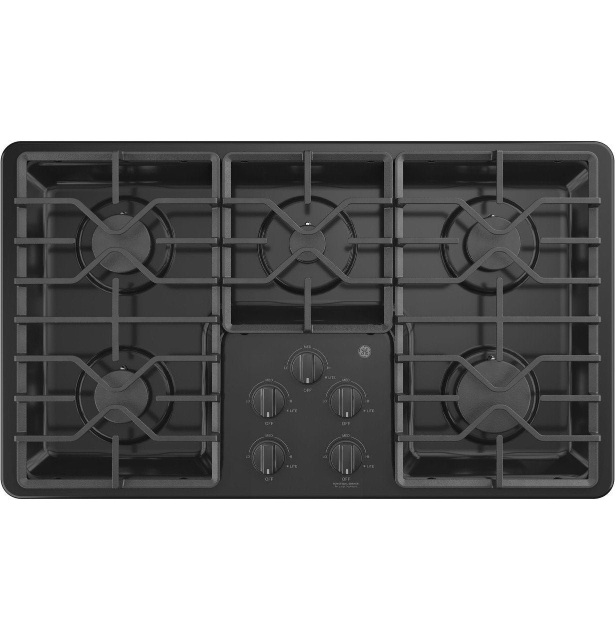 JGP3036DLBB__55002.jpg GE 36″ Built-in Gas Cooktop JGP3036DLBB - Image 1