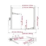 KATOOL KT-H105 Two Post Vehicle Lift 10,000 lbs Capacity - Image 3