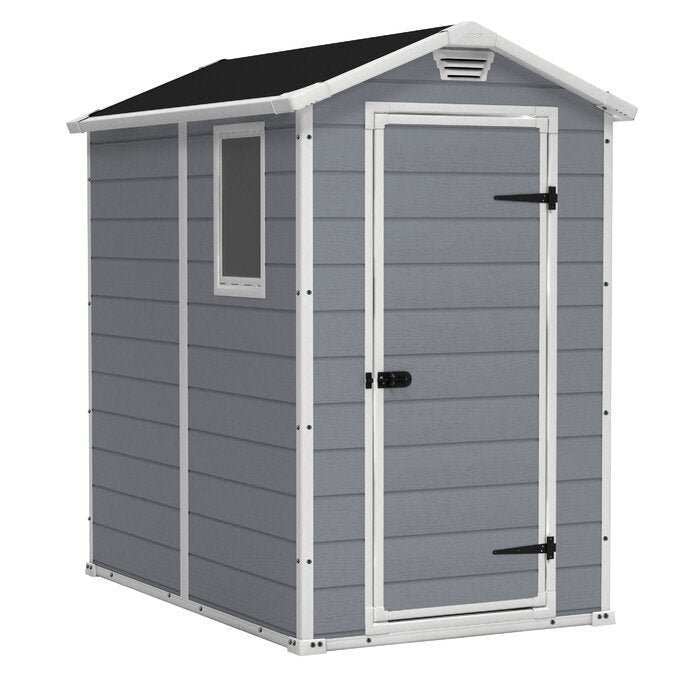 Keter_Manor_4_ft._W_x_6_ft._D_Vertical_Resin_Outdoor_Storage_Shed_Ideal_For_Patio-1.jpg Keter Manor 4 ft. W x 6 ft. D Vertical Resin Outdoor Storage Shed Ideal For Patio - Image 1