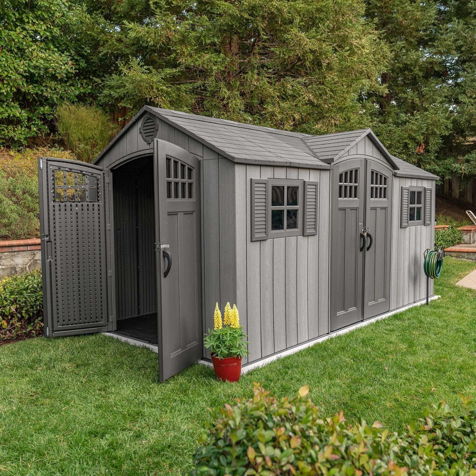 Lifetime 15 Ft X 8 Ft Outdoor Storage Shed – 60318 - Image 6
