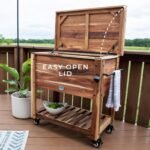 100 Quart Patio Cooler - Acacia - Image 3