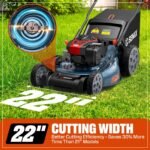 SENIX Self-Propelled Gas Lawn Mower, 22in Cutting Blade / 23in Cutting Deck, 150 cc 4-Cycle Made in Briggs & Stratton Engine , 3-In-1, 6-Position Adjustment, 11in Rear Wheels, LSSG-H3 - Image 4