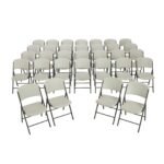 Lifetime 60-Inch Round Stacking Table (4) and Chair (32) Combo - Commercial - Image 20