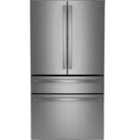 GE Profile – 36 IN. Wide 23.3 Cu. Ft. 4-Door French Door Counter-Depth Smart Refrigerator w/ Dual-Dispense Auto-Fill Pitcher – Stainless Steel